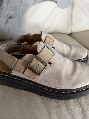 Dr. Martens Jorge II Slingback Shoes Beige Suede Mens Size US M 8